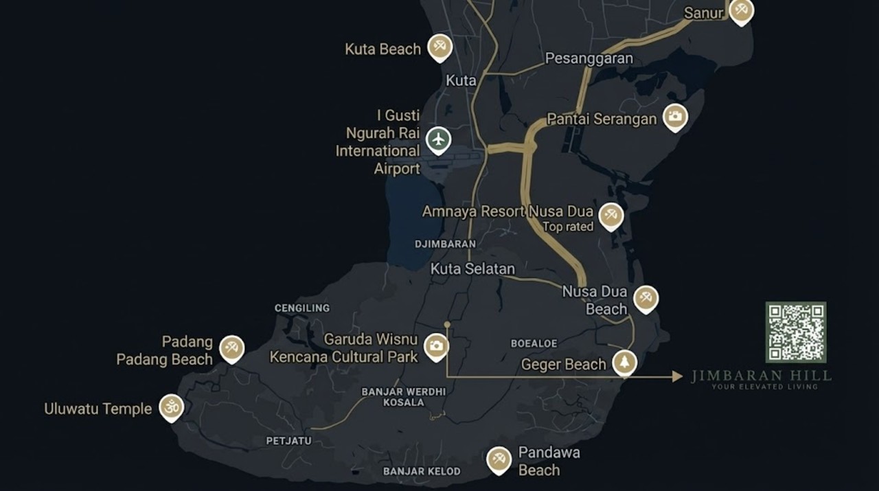 Jimbaran Hill Location Map